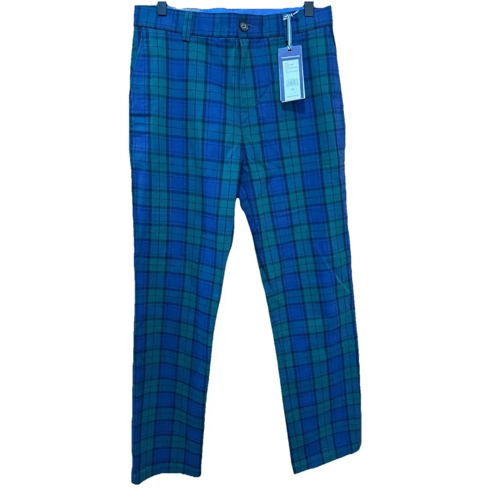 Vineyard Vines Breaker Pants Chinos Boys Charleston Plaid 18 (30x30) NWT Preppy‎
